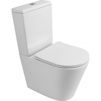 Чаша унитаза BELBAGNO FLAY-R BB2149CPR/SC безободкового с сиденьем дюропласт soft close P-trap