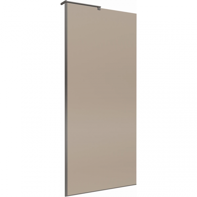 Душевая перегородка BELBAGNO 900x2000 мм Оружейная сталь UNO-L-1-TB-90-BR-GM