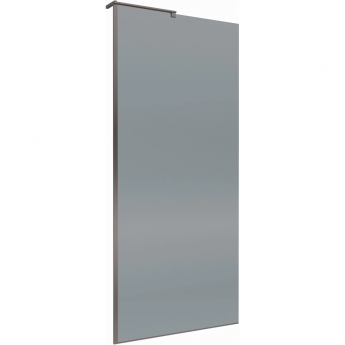 Душевая перегородка BELBAGNO UNO-L-1-TB-90-GR-GM 900x2000 мм Оружейная сталь