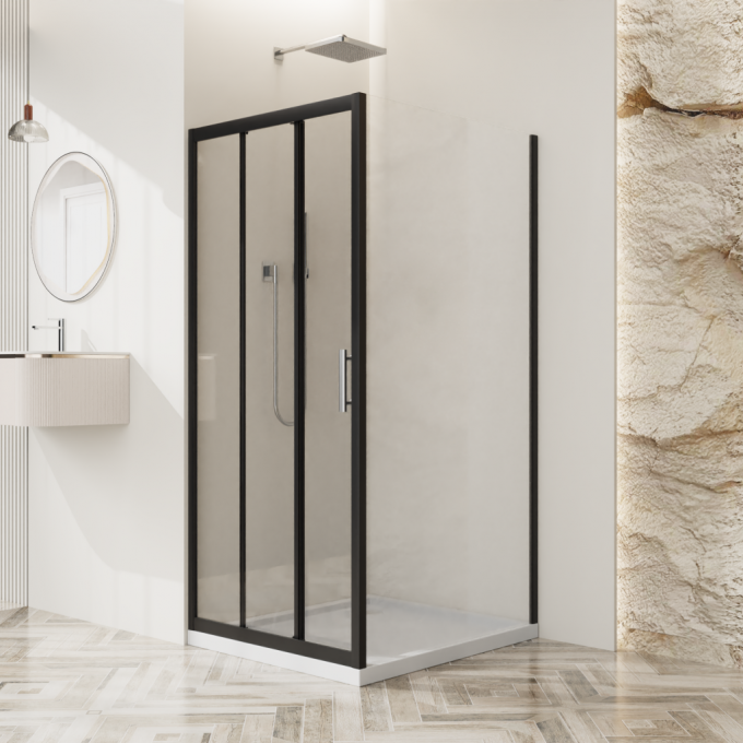 Душевой уголок BELBAGNO UNO-195-AHF-31-100/90-C-NERO