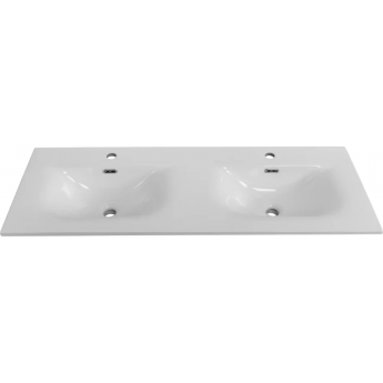 Керамическая раковина с двумя чашами BELBAGNO UNO BB-8099-120-2, 1210x460x170