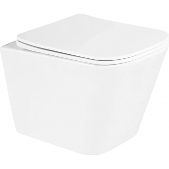 Подвесной безободковый унитаз BELBAGNO DUE BB3103CHR-BS/SC