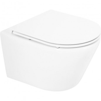 Подвесной безободковый унитаз с сиденьем микролифт BELBAGNO TRE BB8001CHR/SC