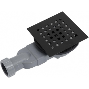 Сифон для поддонов BELBAGNO UNO TRAY-AS-UNO-NO с чёрной матовой декоративной накладкой
