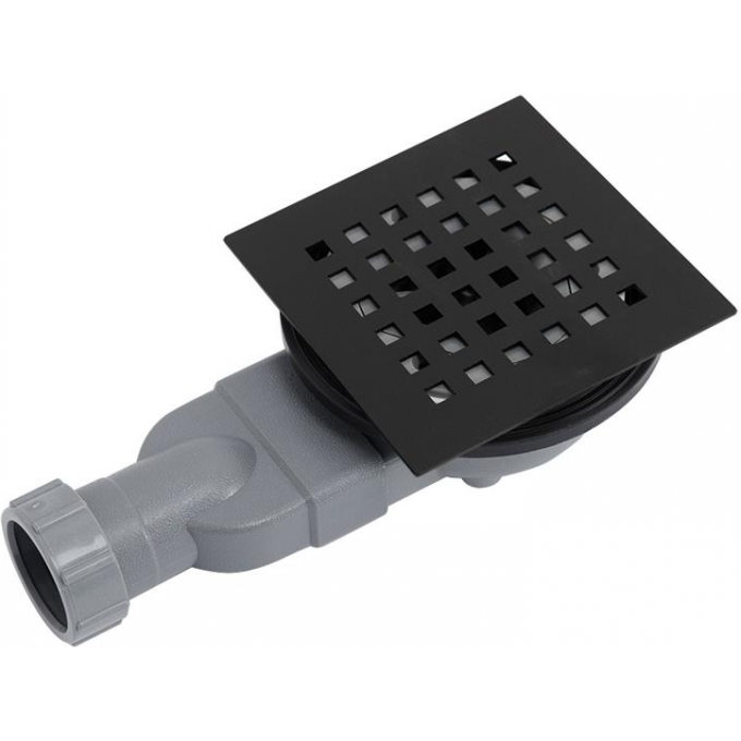 Сифон для поддонов BELBAGNO UNO с чёрной матовой декоративной накладкой TRAY-AS-UNO-NO