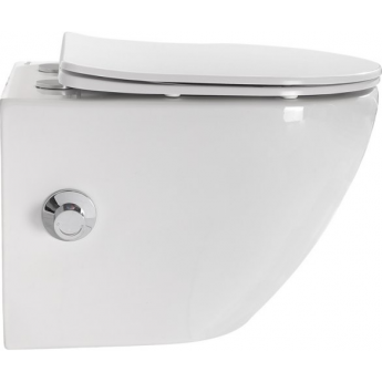 Унитаз подвесной безободковый BELBAGNO UNO BB3105CHR-BS/SC с функцией биде